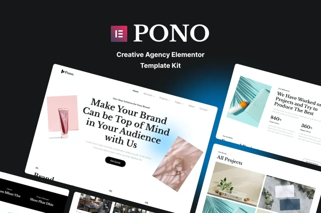 Pono – Creative Agency Elementor Template