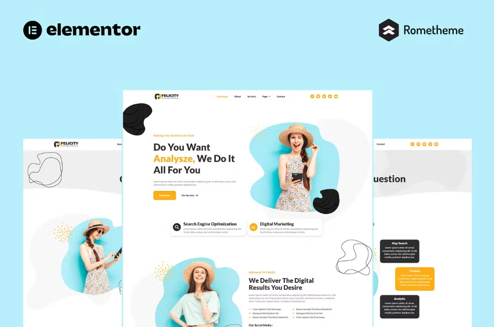 Felicity – SEO & Digital Marketing Elementor Pro Full Site Template