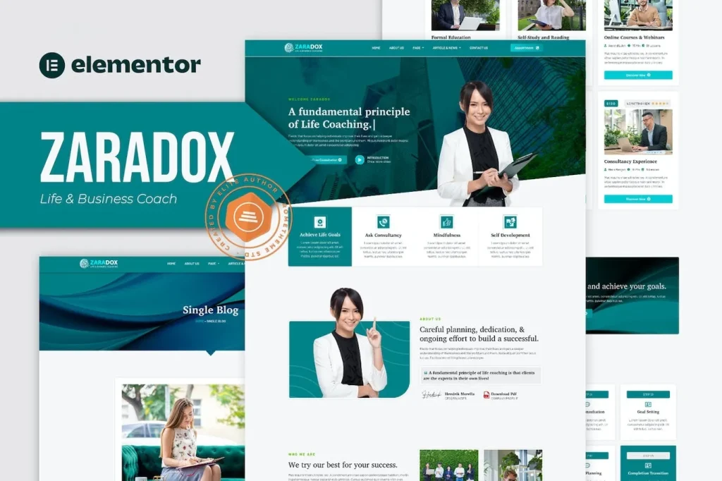 Zaradox – Life & Business Coach Elementor Template