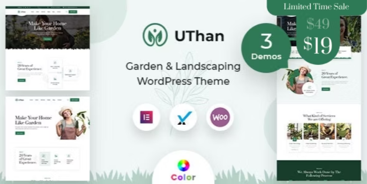 Uthan – Landscaping Gardening WordPress theme + RTL