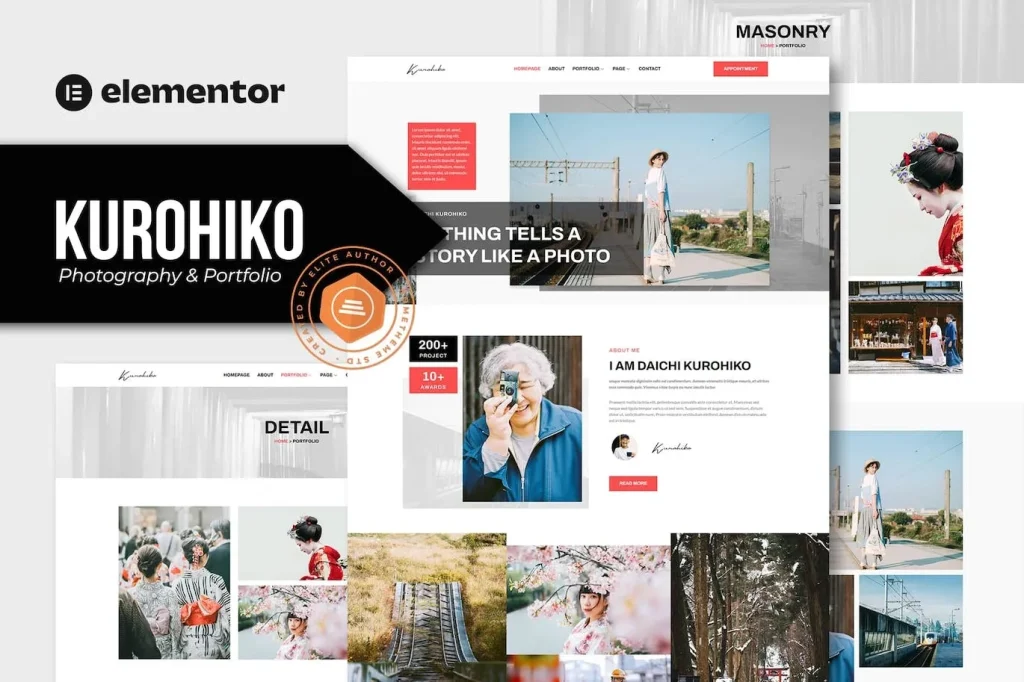 Kurohiko – Photography & Portfolio Elementor Template