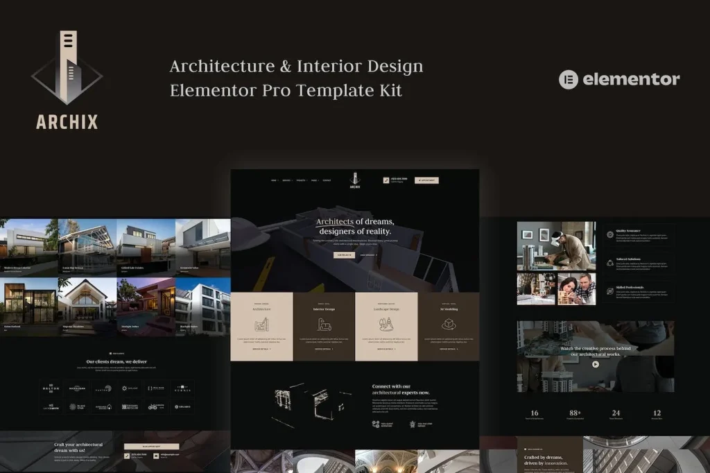 Archix – Architecture & Interior Design Elementor Pro Template