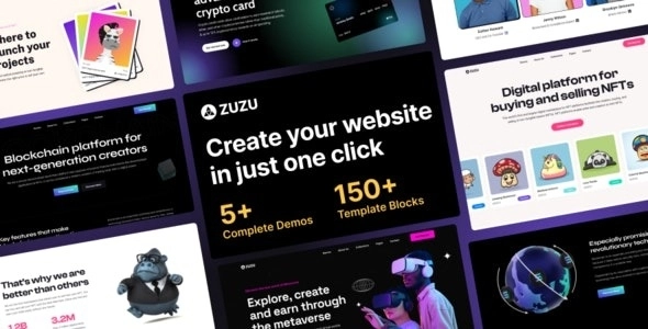 Zuzu – NFT & Crypto WordPress Theme