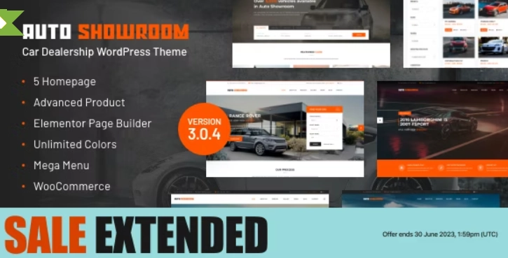 Auto Showroom – Car Dealership WordPress Theme
