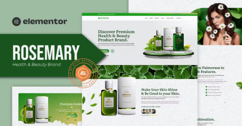 Rosemary – Health & Beauty Brand Elementor Template