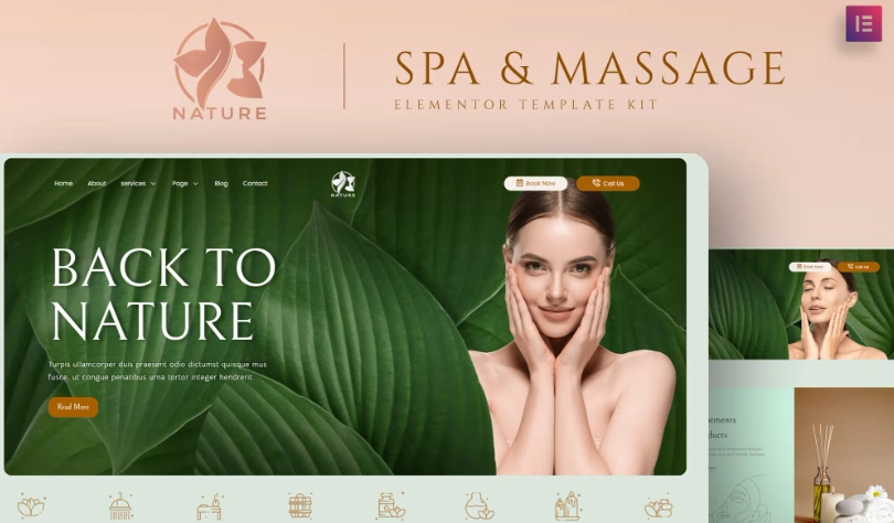 Nature – Spa & Massage Elementor Template