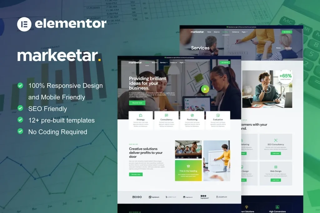 Markeetar – Digital Marketing Agency Elementor Pro Template