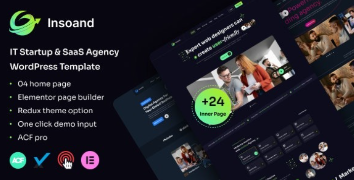 Insoand – IT Startup & SaaS Agency WordPress Theme