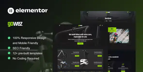 Gowez Bike Shop Elementor Template Kit