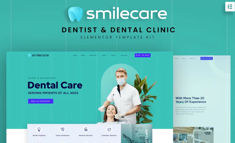 Smilecare – Dentist & Dental Clinic Elementor Template