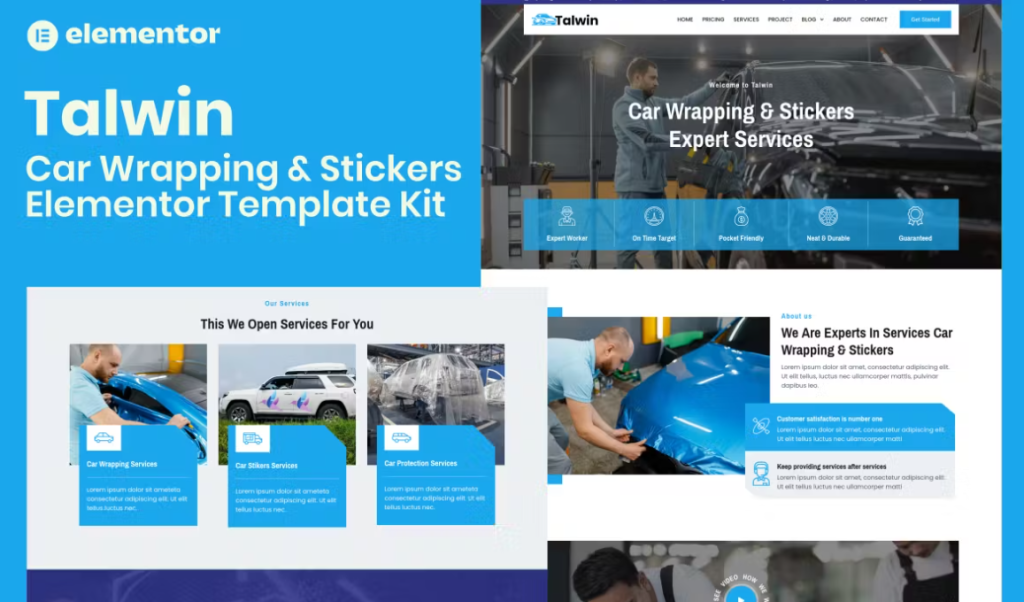 Talwin – Car Wrapping & Stickers Elementor Pro Template