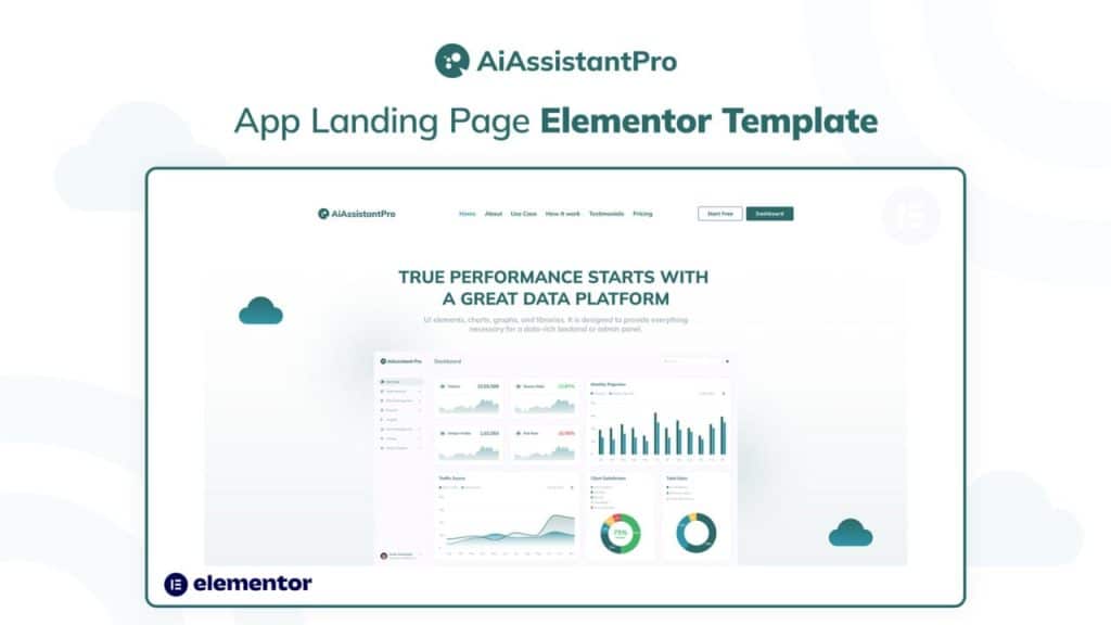 AiAssistantPro – App Landing Page Elementor Template
