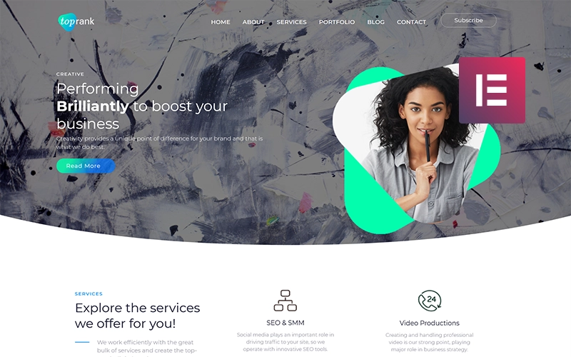 TopRank – Corporate Digital Agency WordPress Theme