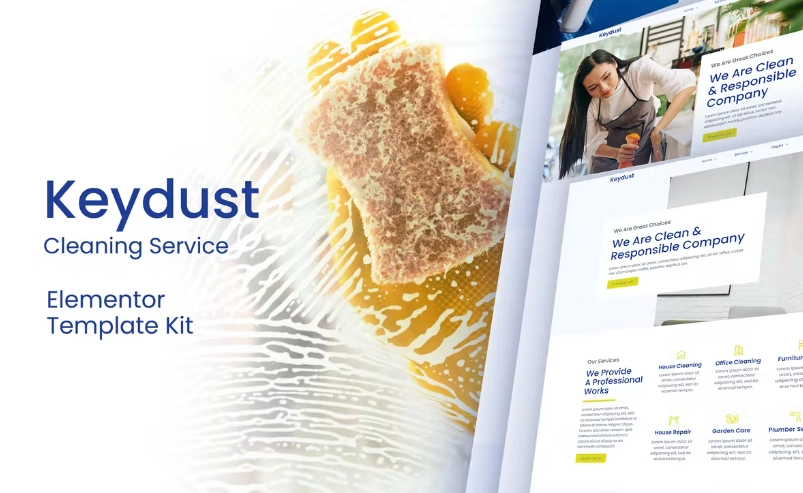 Keydust – Cleaning Service Elementor Template