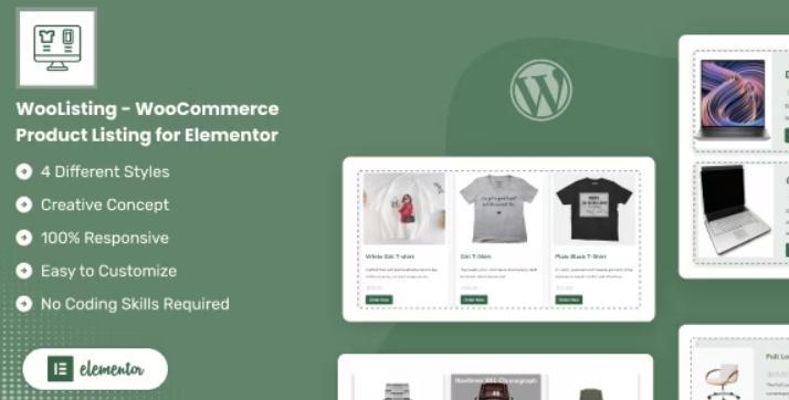WooListing – WooCommerce Product Listing for Elementor