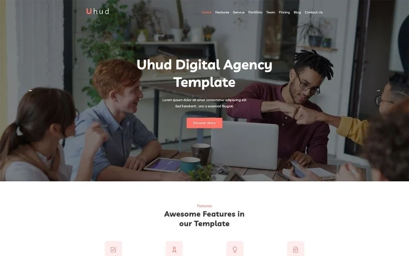 Uhud – Responsive Digital Agency WordPress Theme