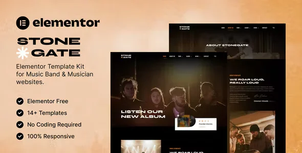 Stonegate Music Band Elementor Template Kit