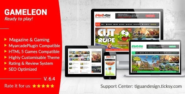 Gameleon – WordPress Arcade Theme & News Magazine