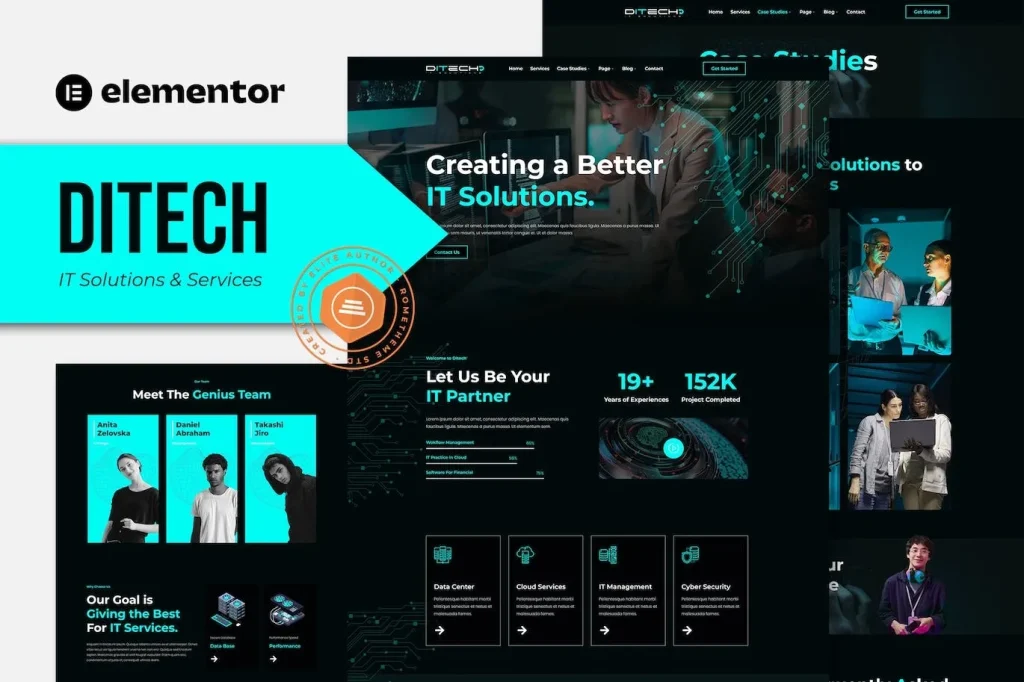 Ditech – IT Solutions & Services Company Elementor Template