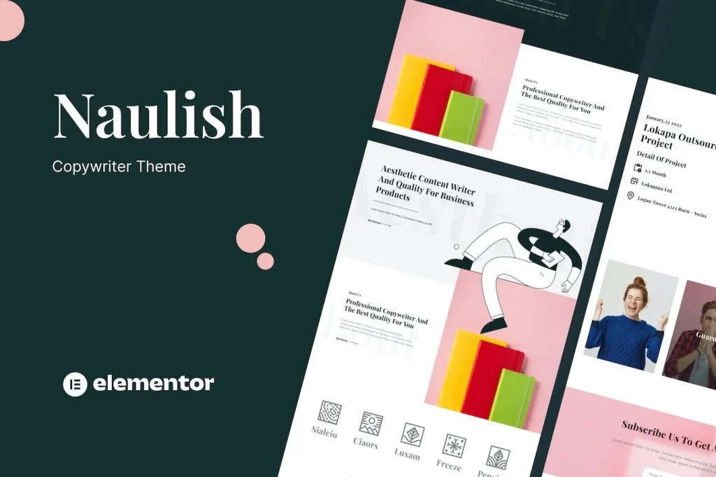 Naulish – Copywriter Elementor Template