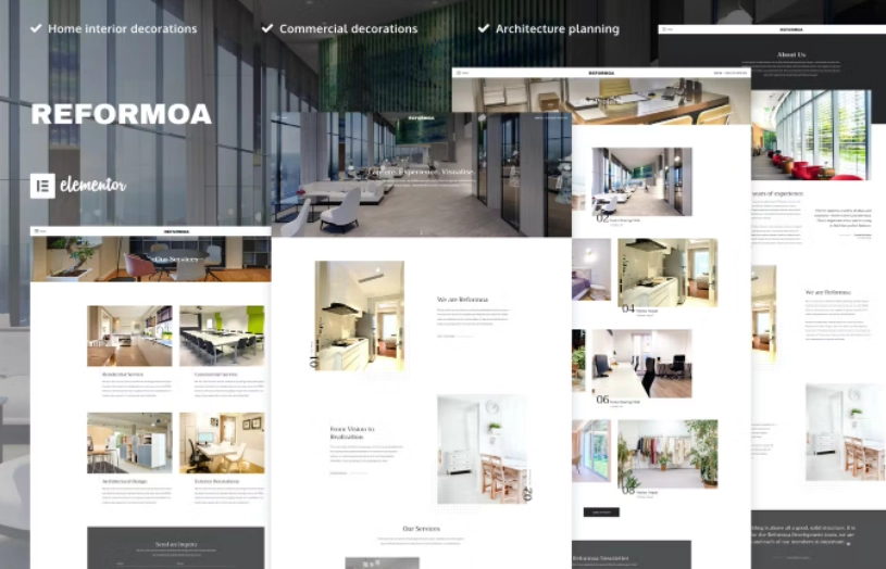 Reformoa – Architecture & Interior Design Elementor Template