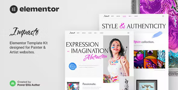 Impasto Painter and Artist Elementor Template Kit