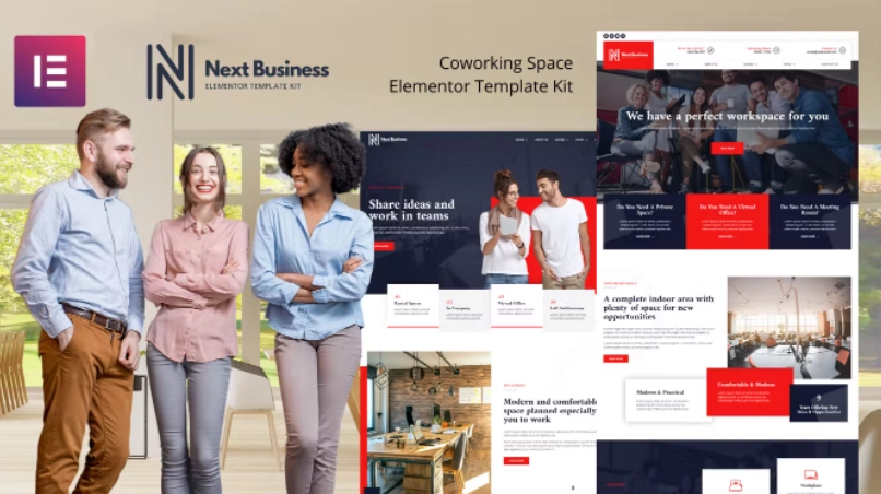 Next Business – Coworking Space Elementor Template