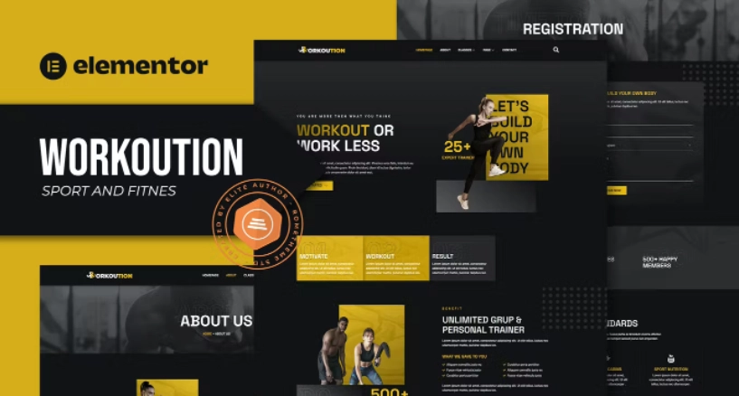 Workoution – Sports and Fitness Elementor Template