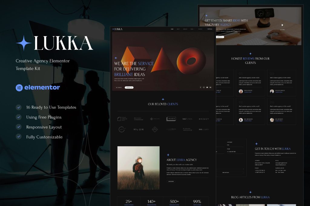 Lukka – Creative Agency Elementor Template