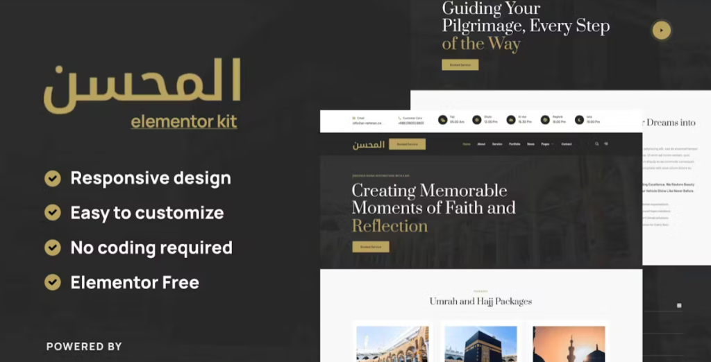 Rahman – Hajj & Umrah Tour Agency Elementor Template