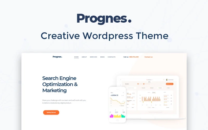 Prognes – Consulting Multipurpose Clean WordPress Elementor Theme WordPress Theme