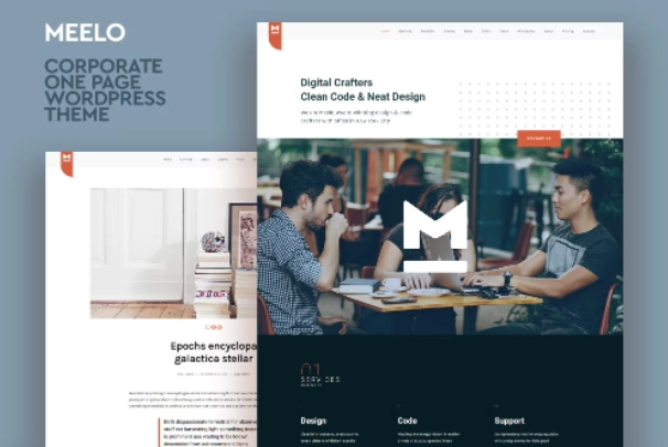 Meelo – Corporate One Page WordPress Theme