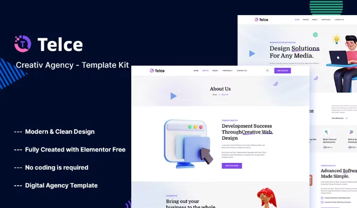 Telce – Creative Agency Elementor Template