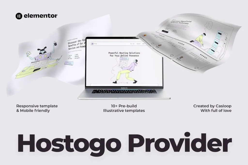 Hostogo – Hosting Provider Elementor Template