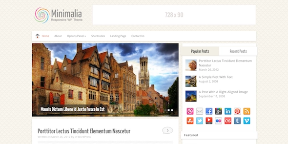 Minimalia – Fully Responsive Blog WordPress Theme