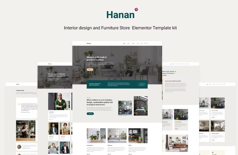 Hanan – Interior Design & Furniture Store Elementor Template