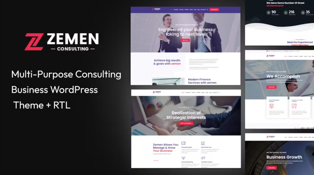 Zemen – Multi-Purpose Consulting Business WordPress Theme + RTL