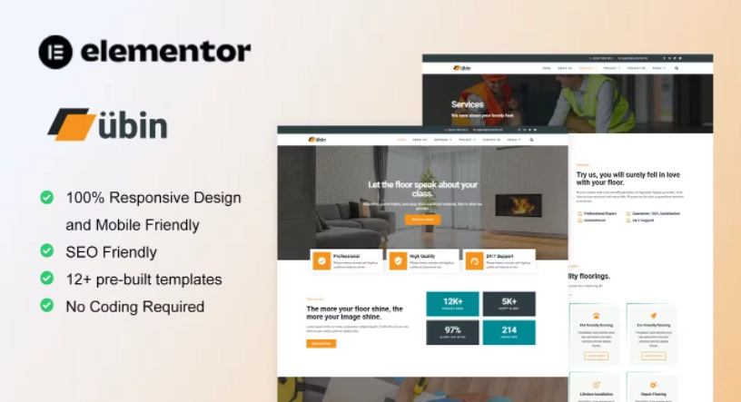 Ubin – Flooring Service Elementor Template