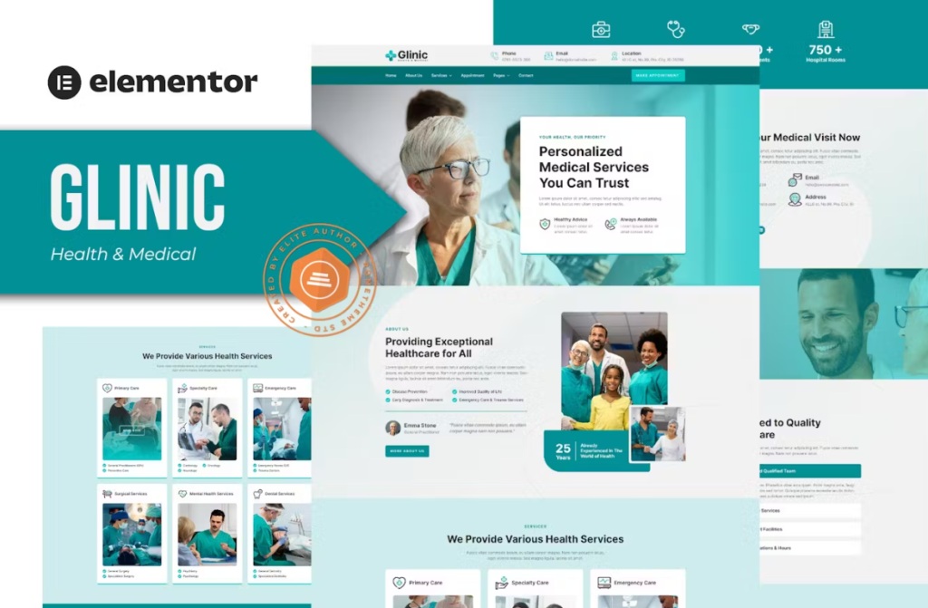 Glinic – Health & Medical Elementor Template