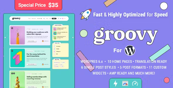 Groovy Modern and Lightweight Blog Theme