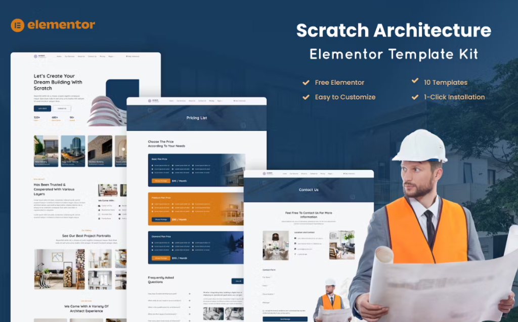 Scratch – Architecture Company Elementor Template