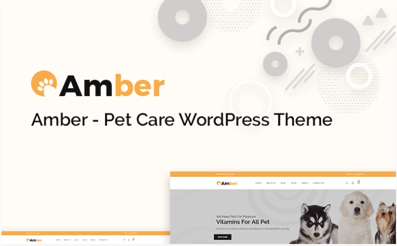 Amber – Pet Care WooCommerce Theme