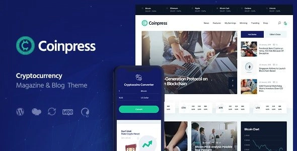 Coinpress | ICO Cryptocurrency Magazine & Blog Theme