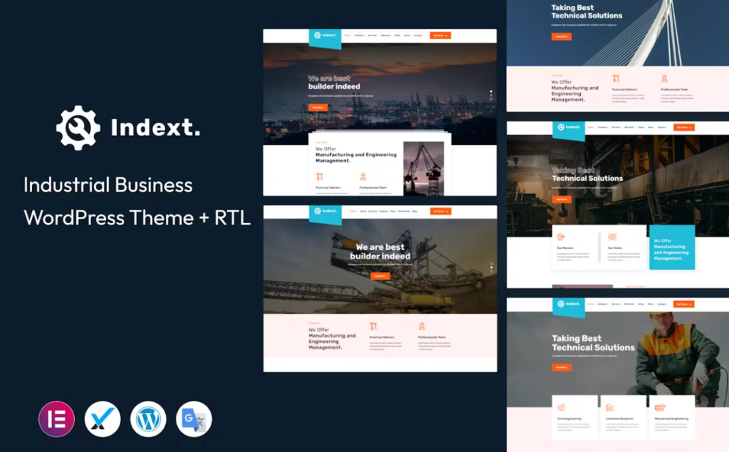 Indext – Industrial Business WordPress Theme