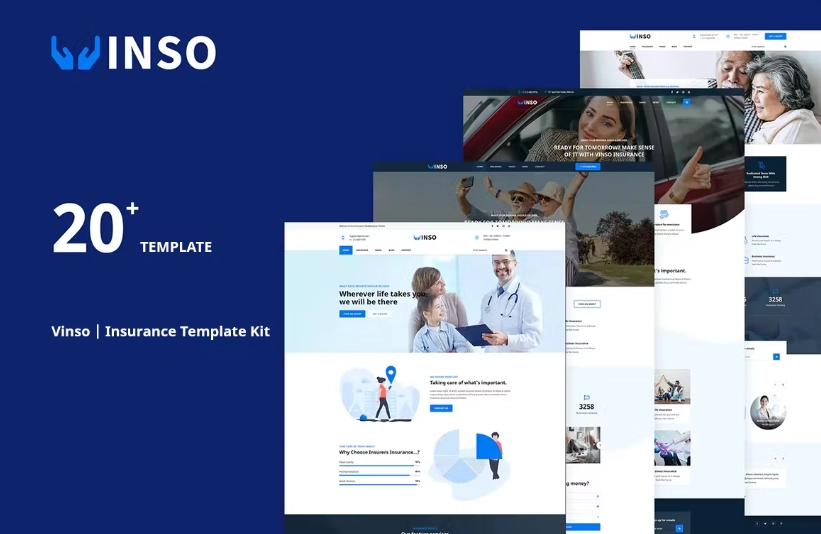 Vinso | Insurance Elementor Template