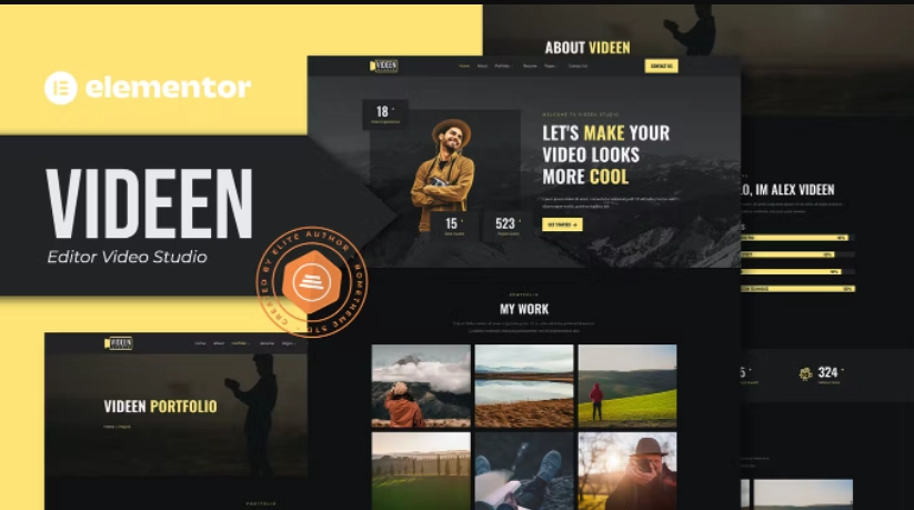 Videen – Video Editor Studio Elementor Template