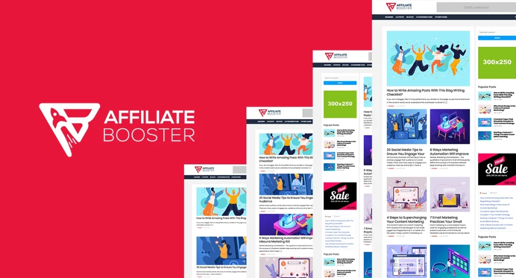 Affiliate Booster – Best Theme For Affiliate Marketing With Block