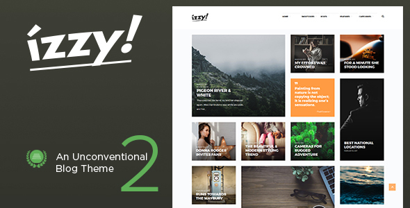 Izzy – An Unconventional Blog WordPress Theme