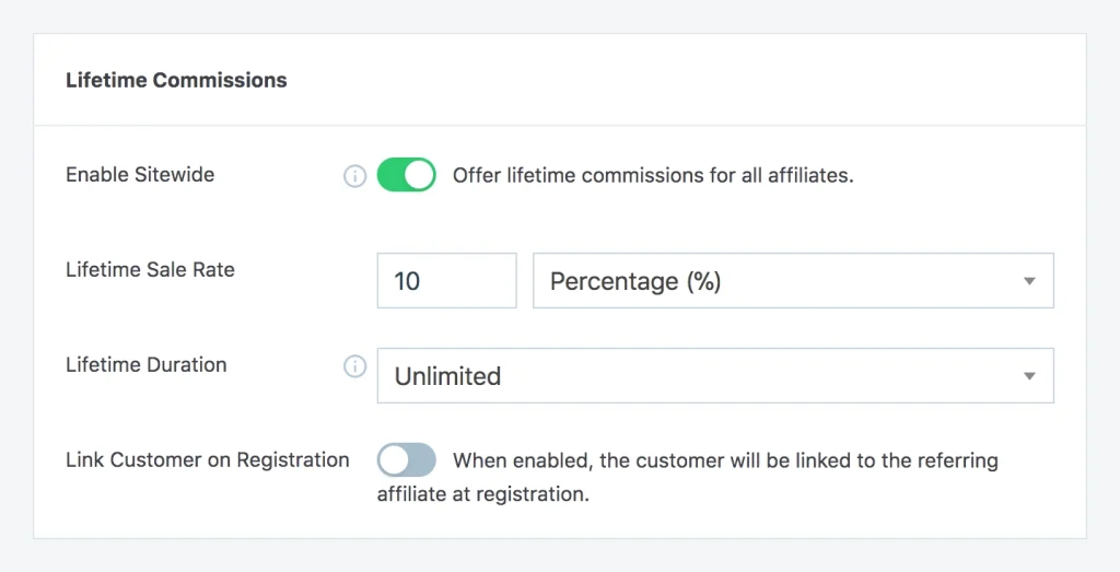 SliceWP Add-On – Lifetime Commissions