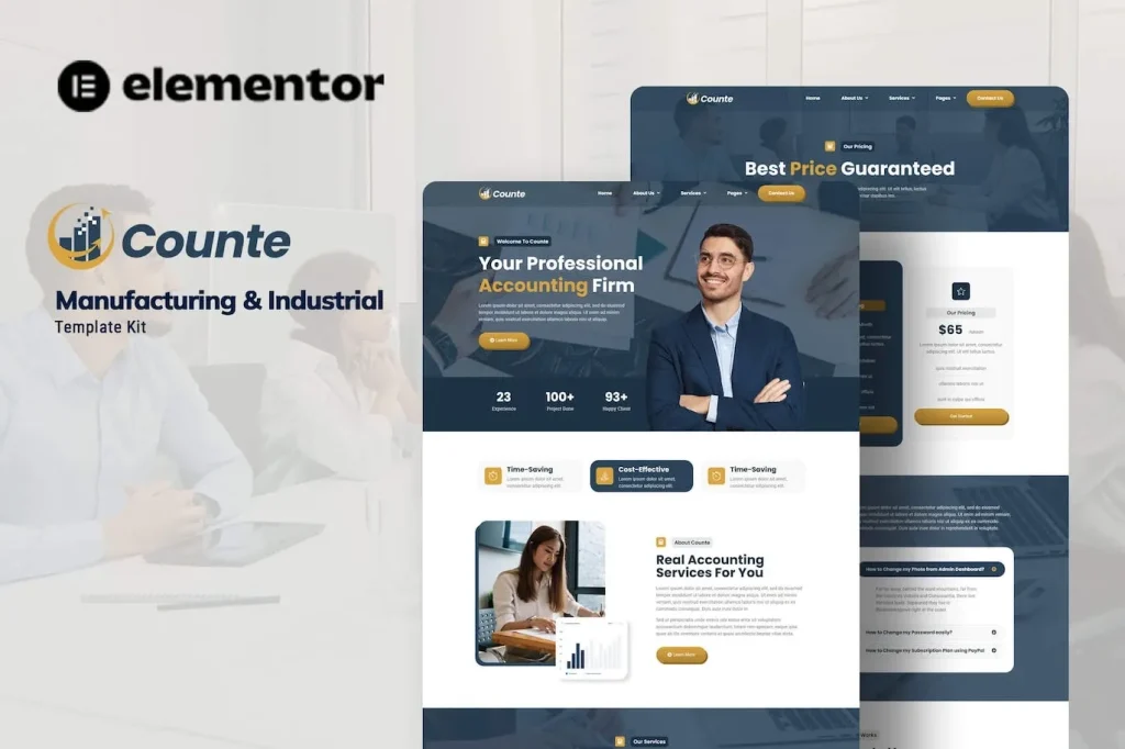 Counte – Manufacturing & Industrial Elementor Template